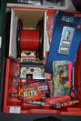 *Various Motorcycle Parts, Audio Cassettes, Box Spanners, Cabling, etc. (box not included)
