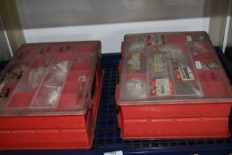 *Two Compartment Tubs and Contents of Bolts, Springs, etc.