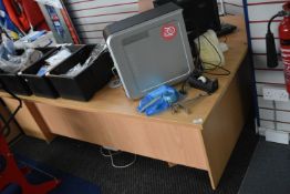 *Beech Effect Corner Office Desk and Drawer Units