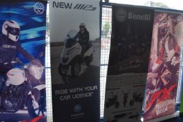 *Three Assorted Benelli Upright Banners and One Piaggio