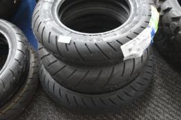 *Three Michelin Scooter Tyres 3.50x10, 130x70x12, and 130x70x10