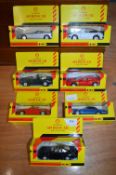Seven Shell Classic Sports Car Diecast Vehicles