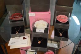 Three Eternal Love Flower Pendant Gift Sets