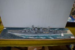 Scale Model of The HMS Repulse 1916 Battle Cruiser