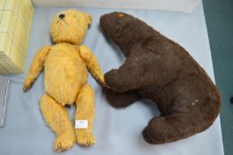 Jointed Teddy Bear and a Brown Bear