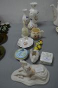 Pottery Items Including Aynsley Vases, plus a Davi