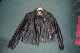 Asos Lady's Faux Leather Biker Jacket Size: 20