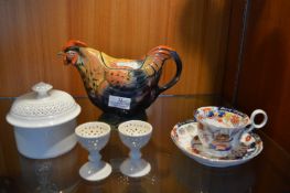 Pottery Items Including Victorian Cup & Saucer, an