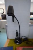 Adjustable Desk Lamp and a COC Vintage Microscope