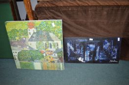 Canvas Wall Art and an Abstract Painting