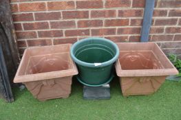 Plastic Garden Planters Plus Plinth