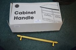 Box of Ten Gold Tone Cabinet Handles