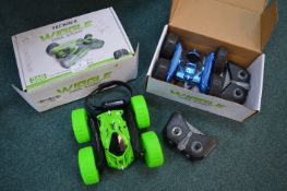 Two Wiggle RC Stunt Cars