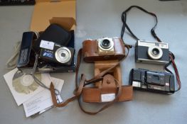 Vintage and Modern Camera Including Ilford Advocat