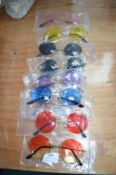 Eight Pairs of Colourful Sunglasses
