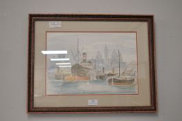 Watercolour Sketch of Princes Dock Hull