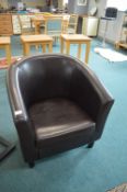 *Faux Leather Tub Chair