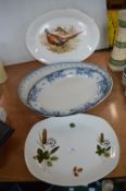 Four Oval Meat Plates by Midwinter, etc.