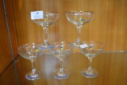 Five Babycham Glasses