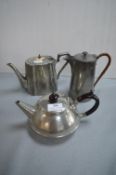 Three Pewter Teapots