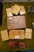 Small Wooden Boxes for Playing Cards etc.