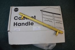 Box of Ten Gold Tone Cabinet Handles