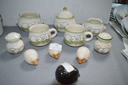 Sheep Pottery Including Mugs by Zeller Keramik
