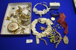 Costume Jewellery, Enamel Badges, etc.