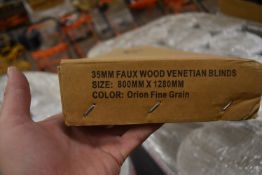 *Eight 35mm Faux Wood Venetian Blinds 800x1280mm (Orion)