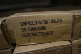 *Fifteen 50mm Paulownia Venetian Blinds 950x800mm (black)