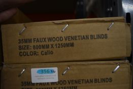 *Six 35mm Faux Wood Venetian Blinds 800x1250mm (callow)