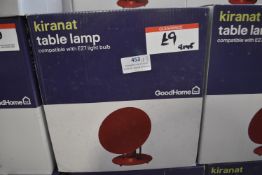 *Eight Red Table Lamps