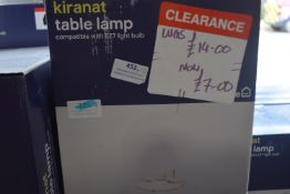 *Ten White Table Lamps