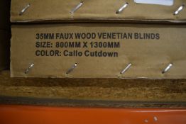 *Five 35mm Faux Wood Venetian Blinds 800x1300mm (callow)