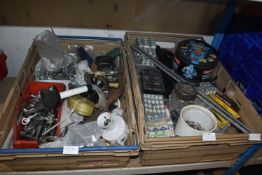 Two Crates of Tools, Screws, Fixings, Ratchet Straps, etc. (crates not included)