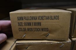 *Fifteen 50mm Paulownia Venetian Blinds 950x800mm (black)