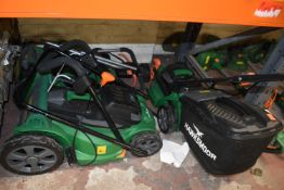 *Three Hawksmoor Battery Lawnmowers (salvage – parts missing)