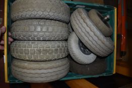 Quantity of Mobility Scooter Wheels and Tyres, and a Drive Shaft
