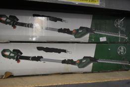 *Two Hawksmoor Cordless Long Reach Hedge Trimmers (salvage)