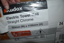 *Straight Chrome Electric Towel Rail 500x1100mm