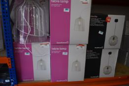 *Seven Table Lamps and Four Pendant Lights