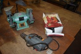 Tooltec Grinder with LED Work Light, 240v Drill, and a Power Devil Sander