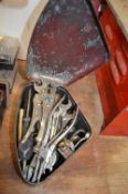 Metal Tin Containing Assorted Tools