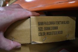 *Fourteen 50mm Paulownia Venetian Blinds 950x800mm (black)