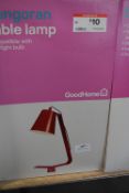 *Two Red Table Lamps