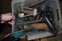 Tub Containing Car Parts, Makita Drill, Grease Gun, etc.