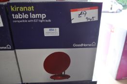 *Eight Red Table Lamps