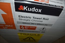 *Straight Chrome Electric Towel Rail 500x800mm