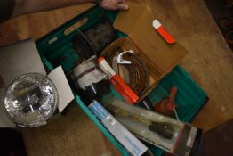 Quantity of Car Part Including Brake Shoes, Electric Windscreen Scraper, Hydrometer, Alternator,