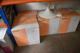 *Seven White & Wood Effect Pendant Lights